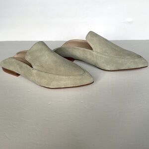 CHINESE LAUNDRY KRISTIN CAVALLARI Womens Sage Green Suede Capri Mules 7.5/38 NEW